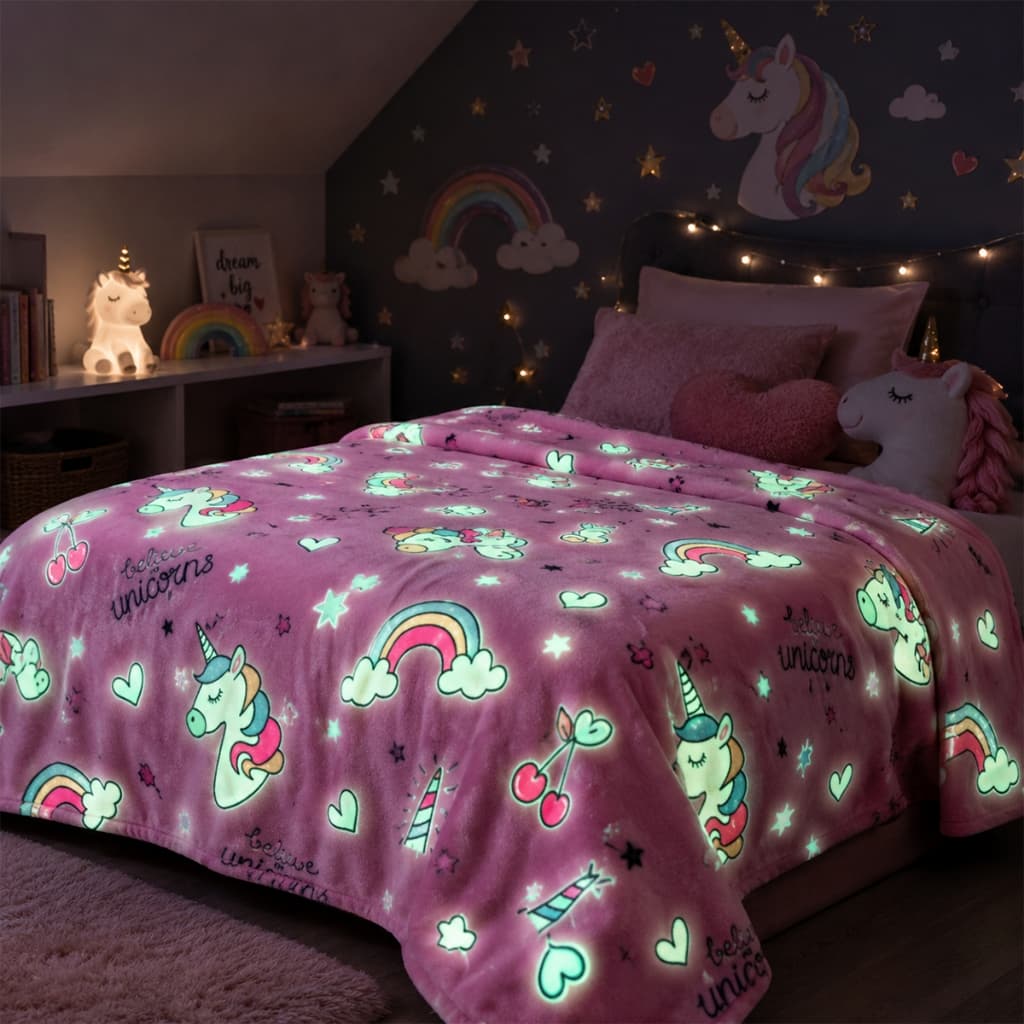 Cobertor Manta Solteiro Infantil Camesa Mantinha Brilha No Escuro 2,00x1,50 mt Varias Estampas