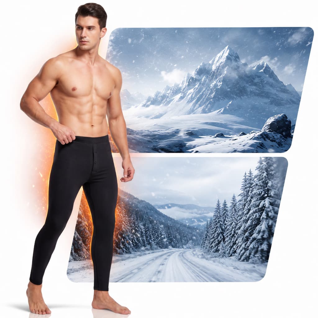 Calça Térmica Segunda Pele Masculina Peluciada Lã Quentinha Forrada Para Inverno Frio Rigoroso