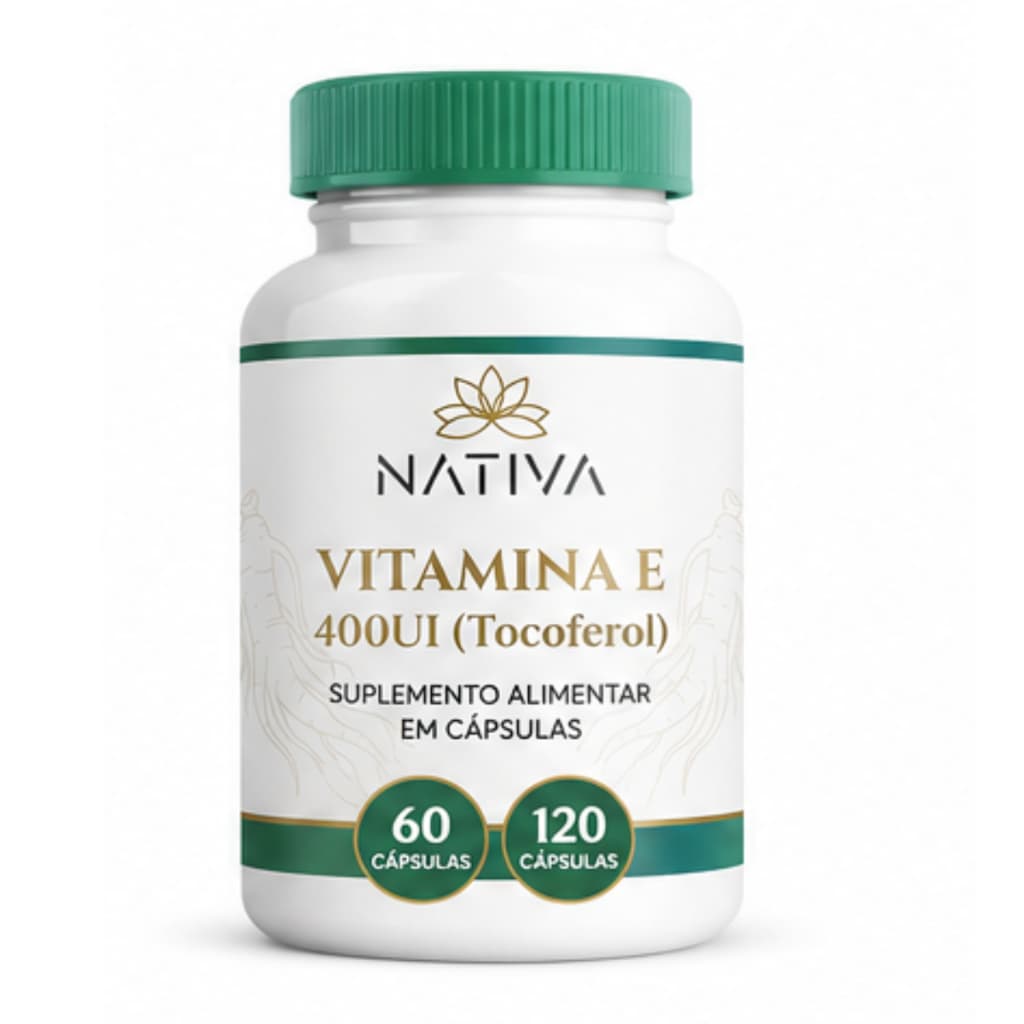 Vitamina E (Tocoferol) 400ui Pele, Cabelo, Saúde Anti Aging 60 ou 120 Cápsulas