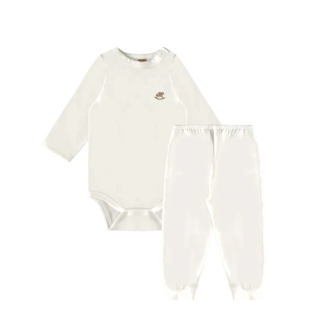 Conjunto Bebê Body e Calça Peluciado e Térmico | Proteção Para o Frio - Up Baby