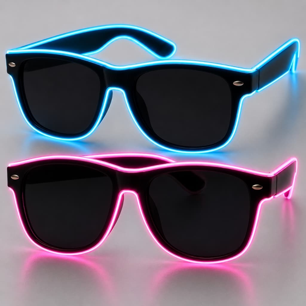Oculos Led Neon Festa Balada Cosplay Rave Casamento