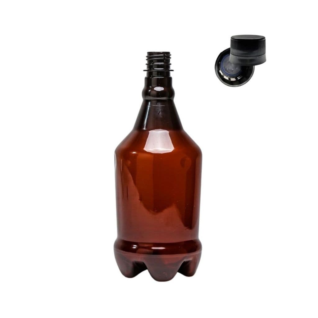 Frasco Growler Pet 1 Litro Ambar Cerveja ( 10 Unidades )