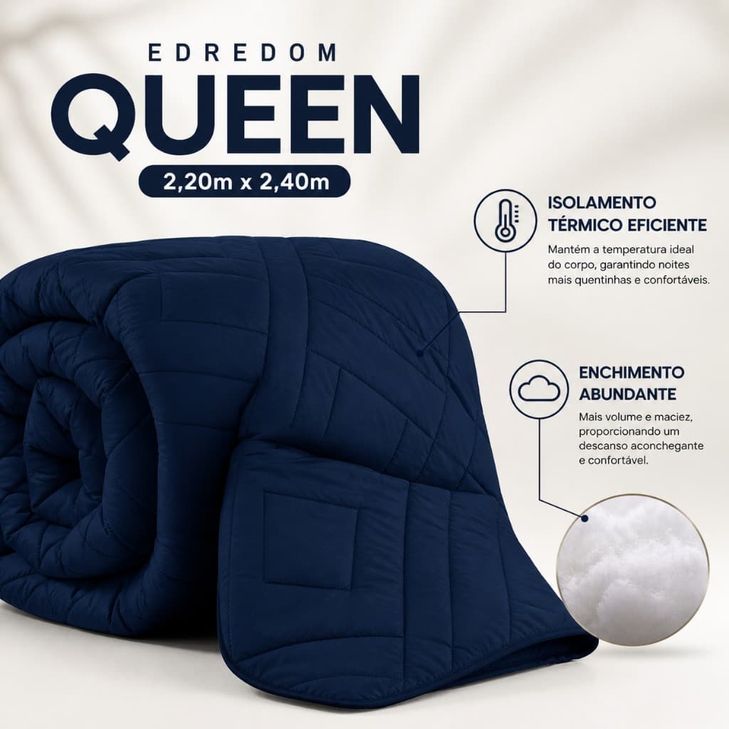 Edredom Queen Cobertor Edredom 2,20 X 2,40 Suave Confortável
