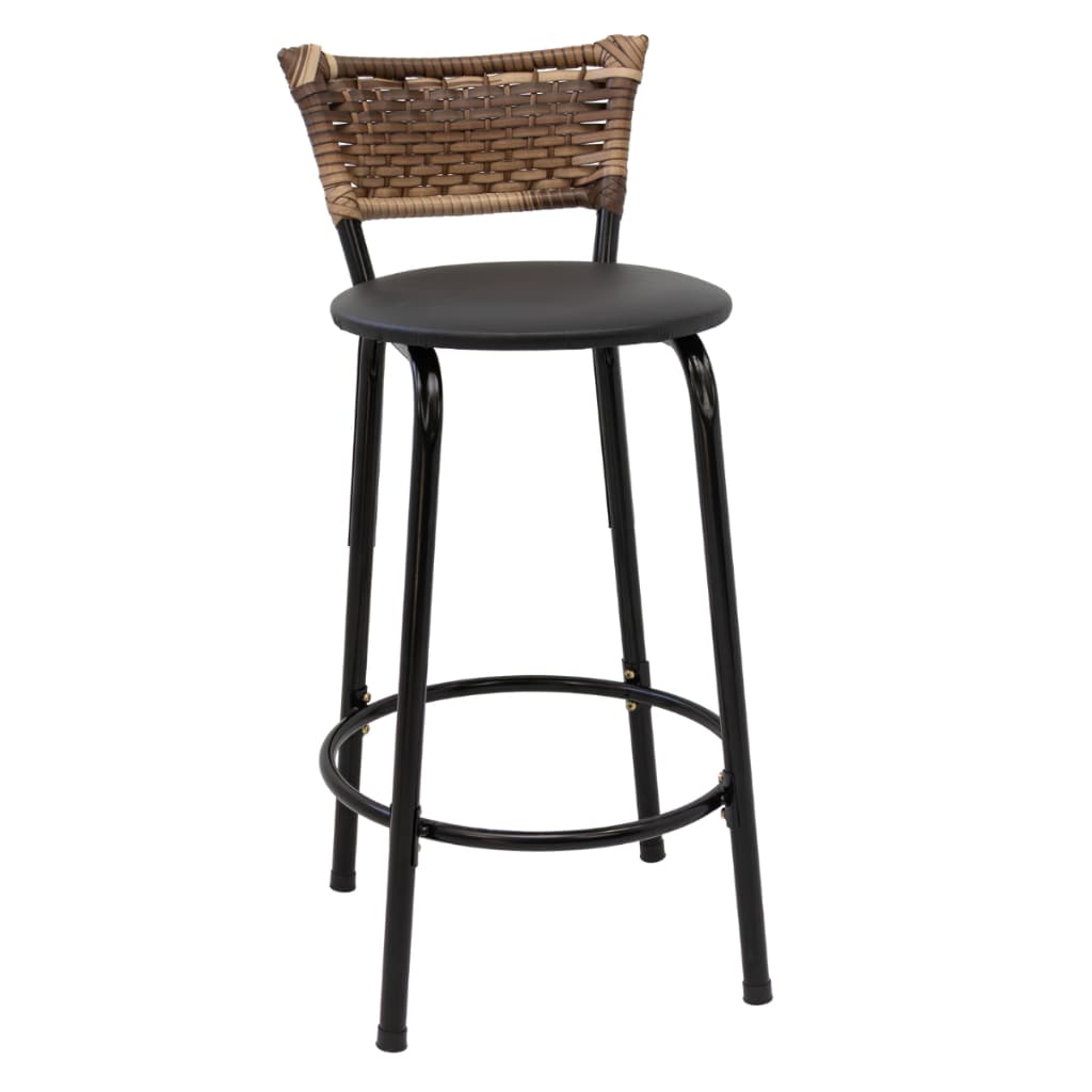 Banqueta 60cm Junco Cappuccino Ideal Para Balcão Ilha Bancada Área de Lazer Cozinha Bar Piscina