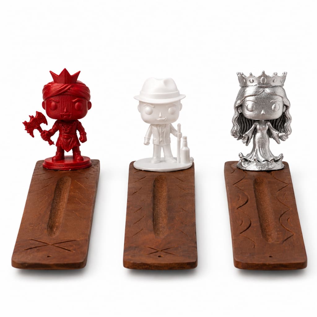 Kit 3 Incensários Xangô Iemanjá Zé Pilintra Decorativo Espiritual Umbanda 3D