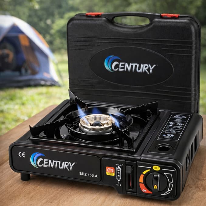 Fogareiro Portátil De Mesa Maleta Para Camping e Cozinha Metal