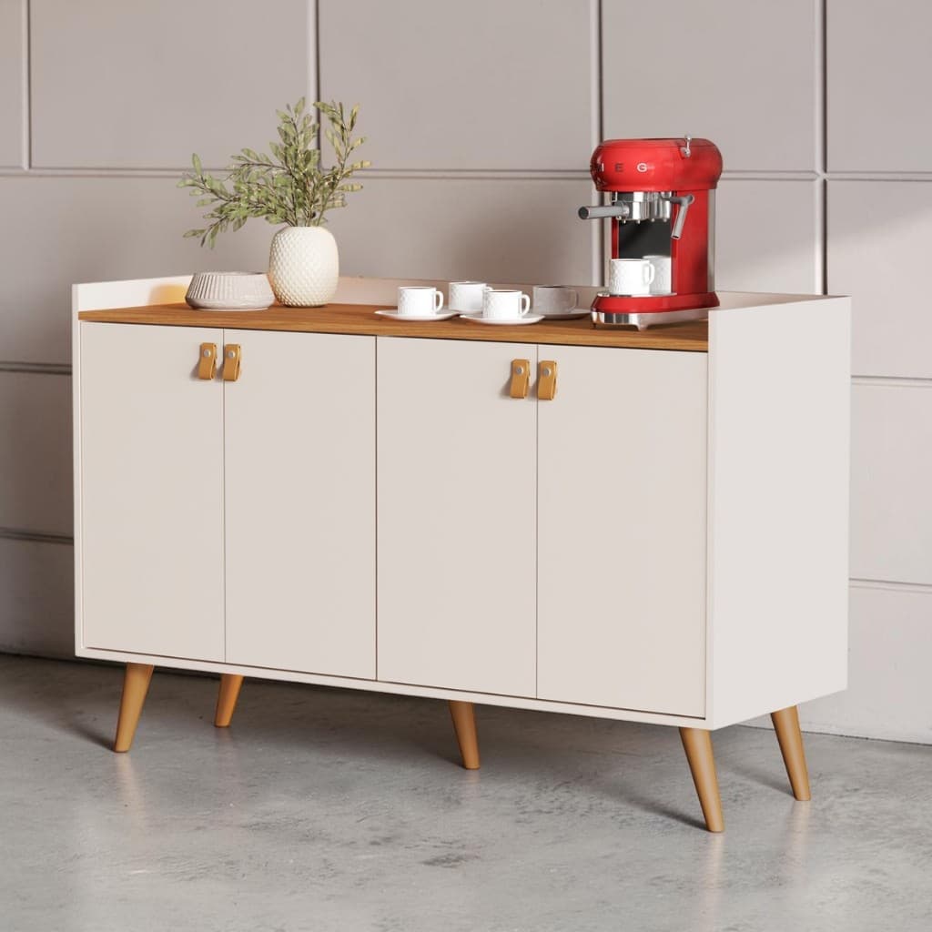 Aparador Buffet Rack Sala D Estar Hall De Entrada Cantinho Café 2,3,4 Portas Luana Prateleira Outlet