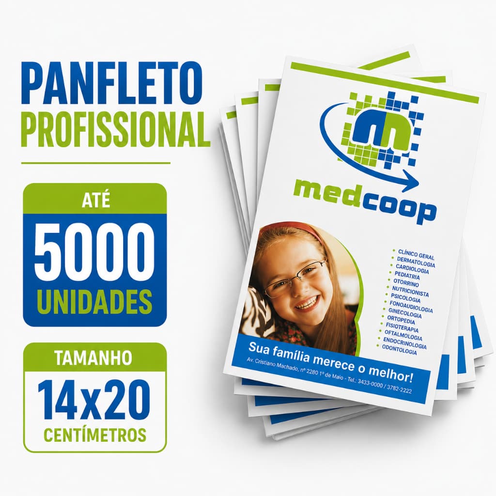 Panfletos Personalizados até 5000 Unidades 14x20 Impressão Papel Couchê 90g Folhetos Flyer Colorido