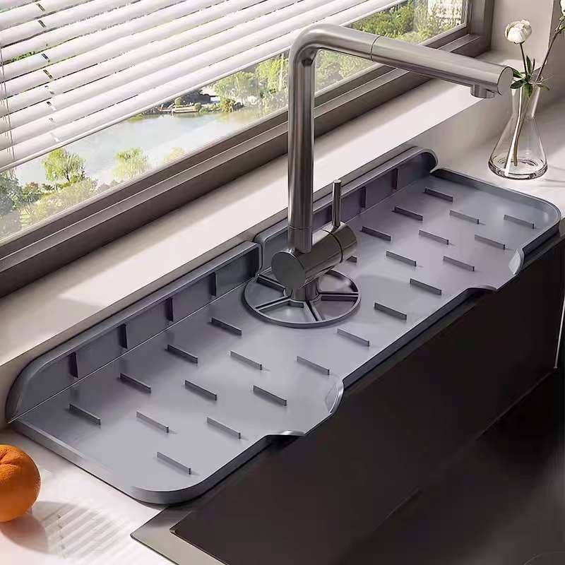 Protetor Escorredor de Torneira Silicone Para Cozinha Tapete Absorvente Banheiro