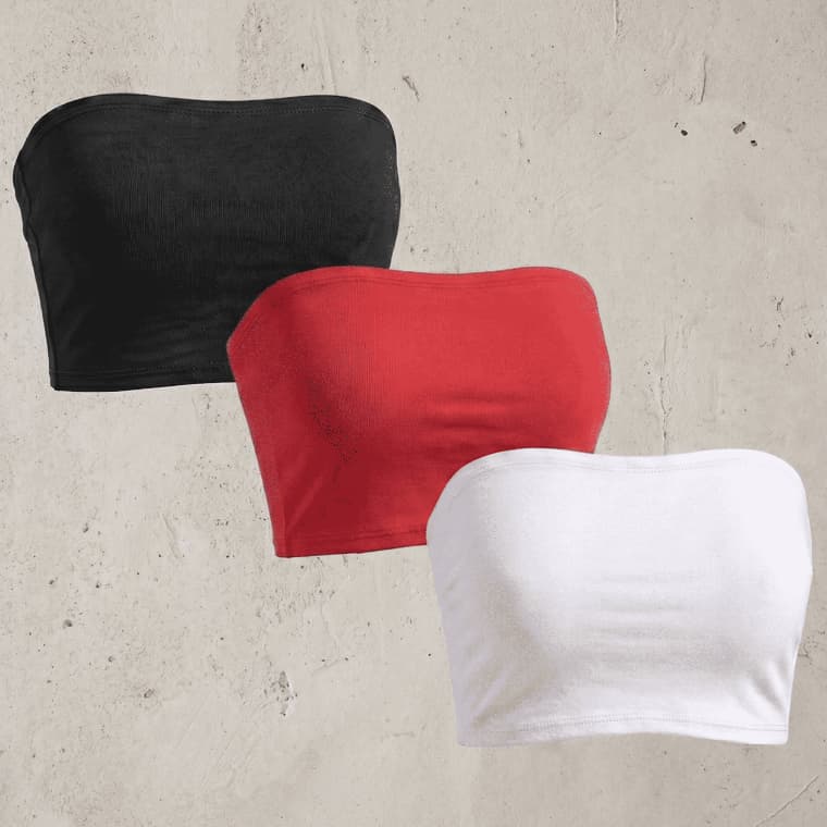 Kit 3 Top Faixa Tube Tomara Que Caia Suplex com Forro Tubinho Moderno Tendência Casual Conforto