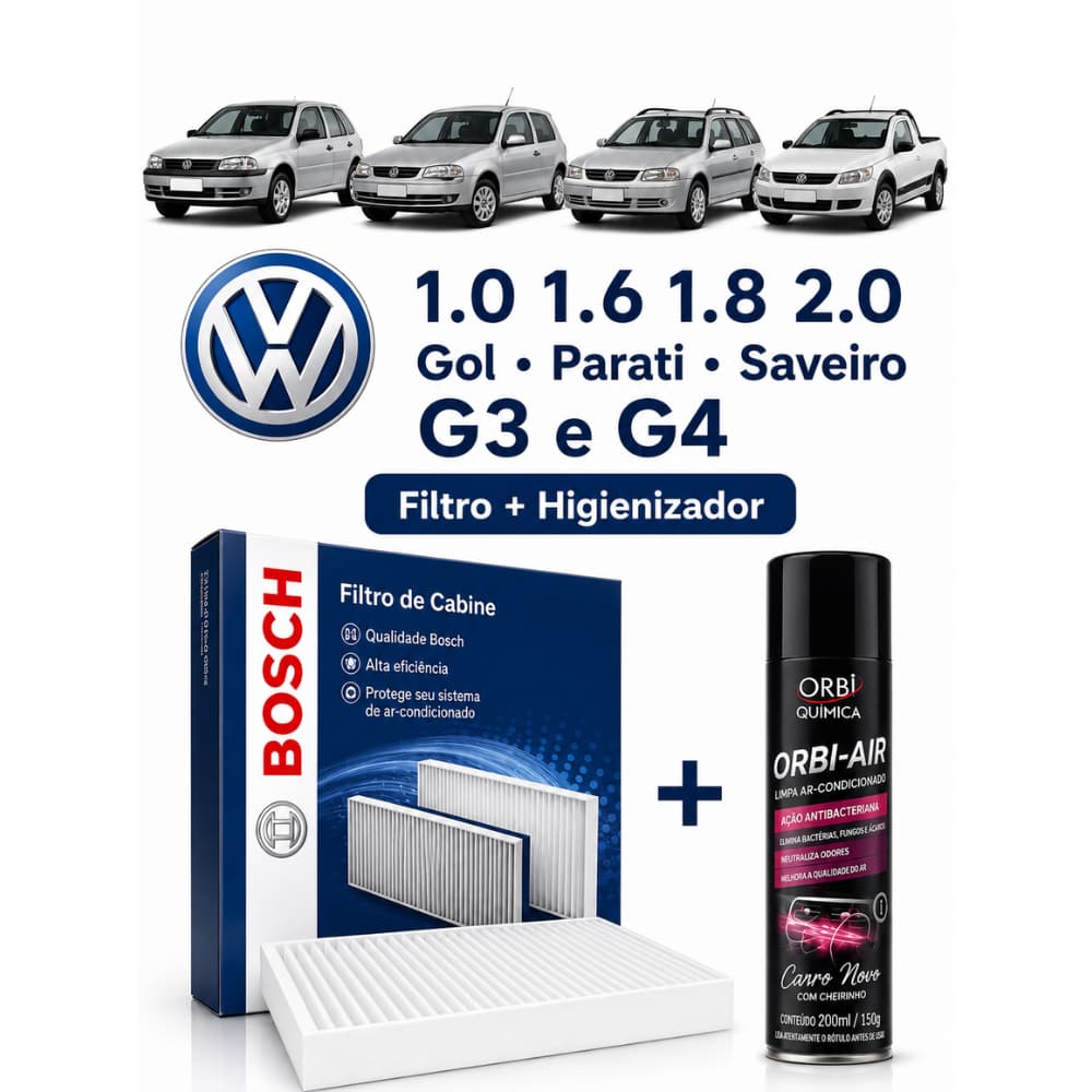 Filtro Cabine Bosch Gol Parati Saveiro Opção Orbi