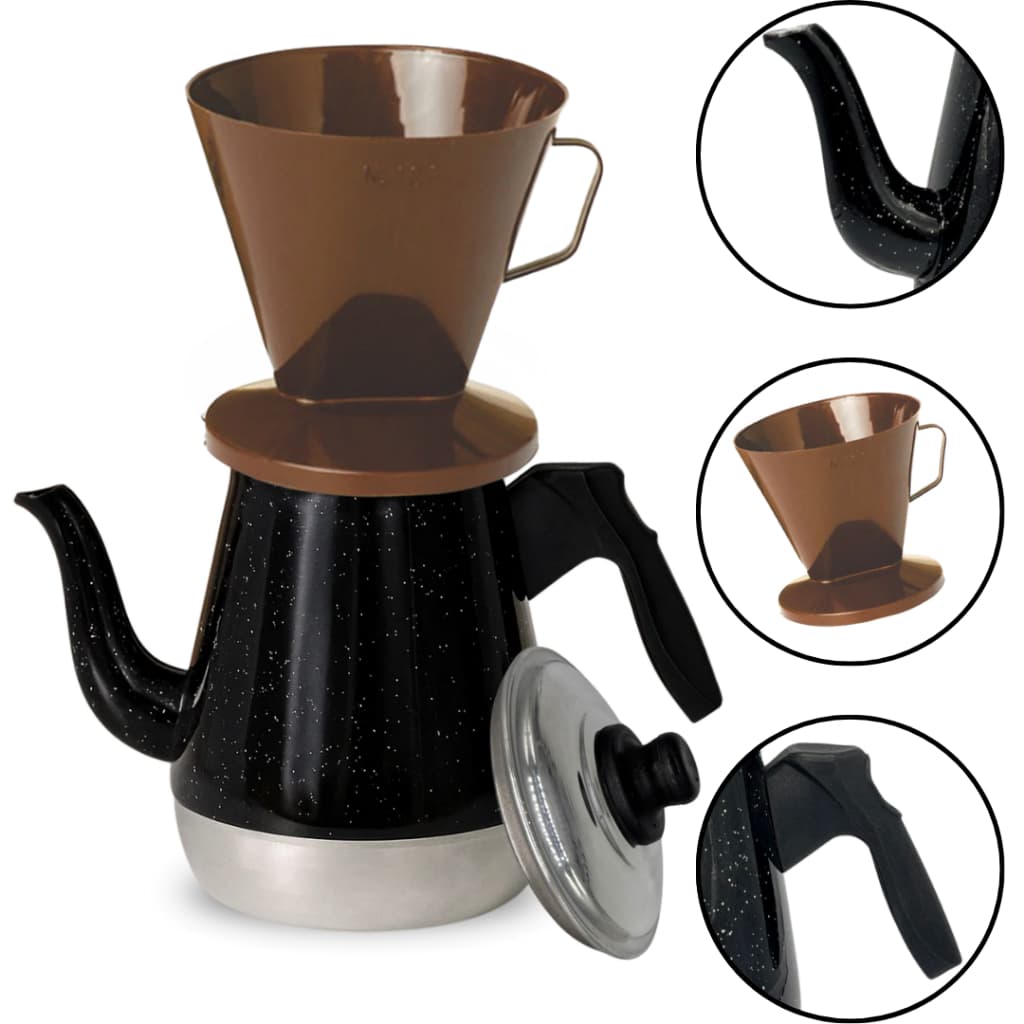 Bule de Café de Alumínio 1,5 L + Porta Filtro/Coador Café 103