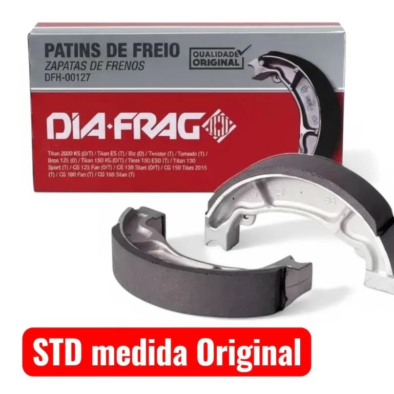 Lona Patim Freio Diafrag STD Titan 125 150 160/Cg/Fan