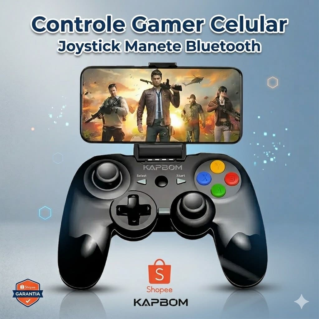 Controle Gamer Celular Joystick Manete Bluetooth Kapbom KAP-G7 (F)
