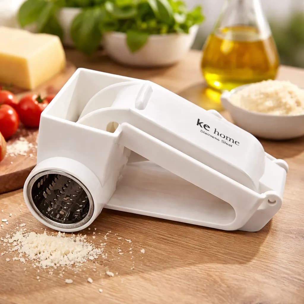 Ralador Queijo Presunto Manual Inox Manivela Pizza Massa kehome