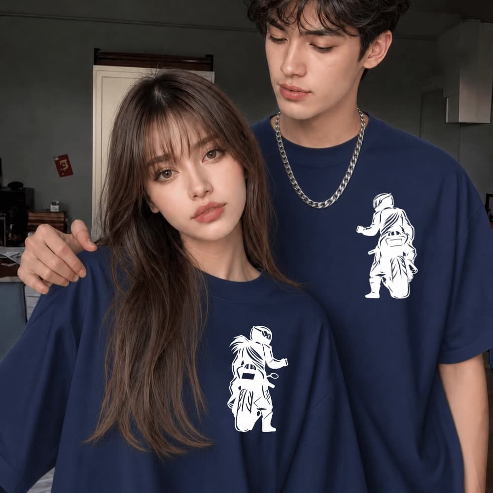Kit Camiseta Casal Motoqueiros Dia dos namorados Blusa Casal Tshirt Namorados Moto Algodao Presente