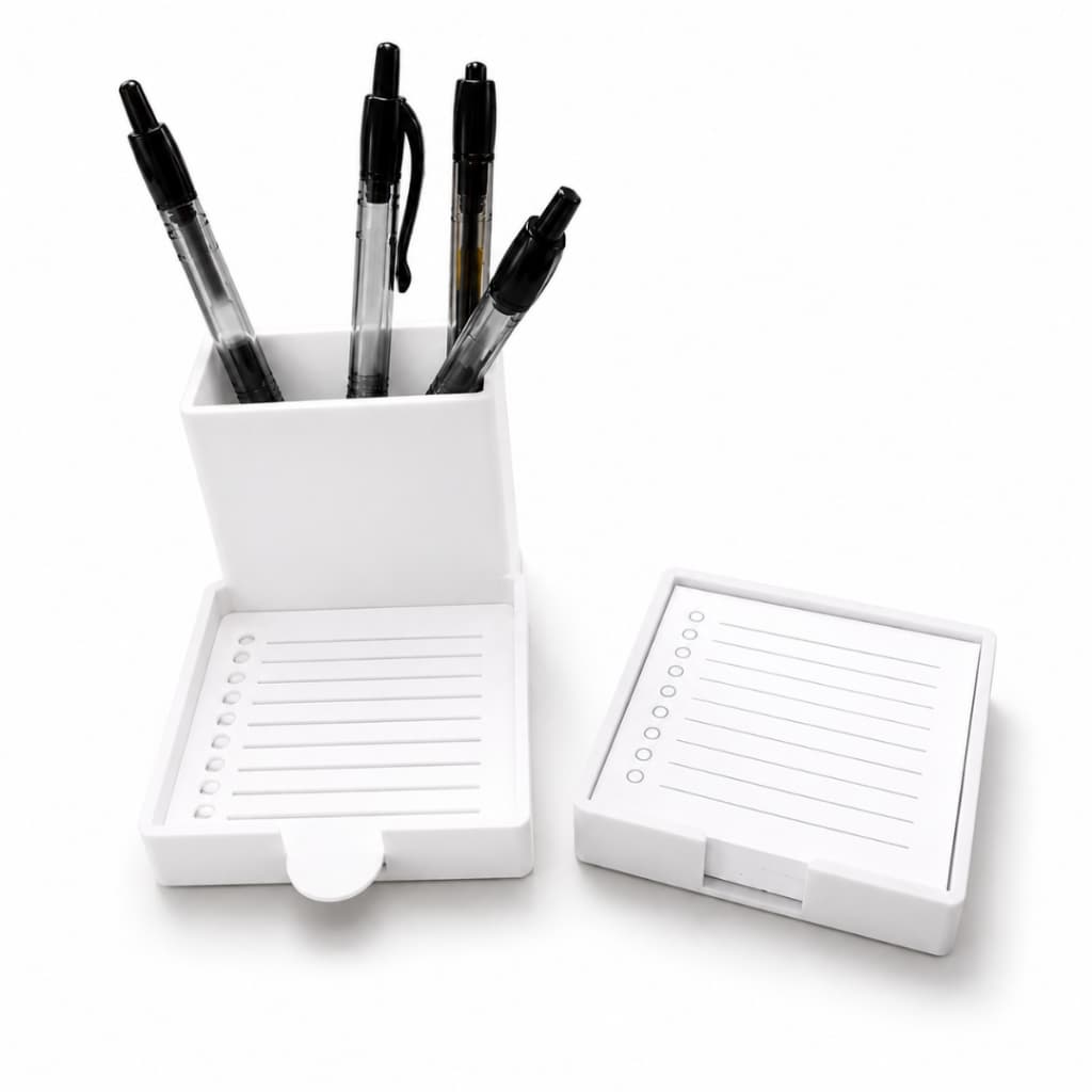 Suporte Post-it com Porta Caneta para Escritório e Home Office