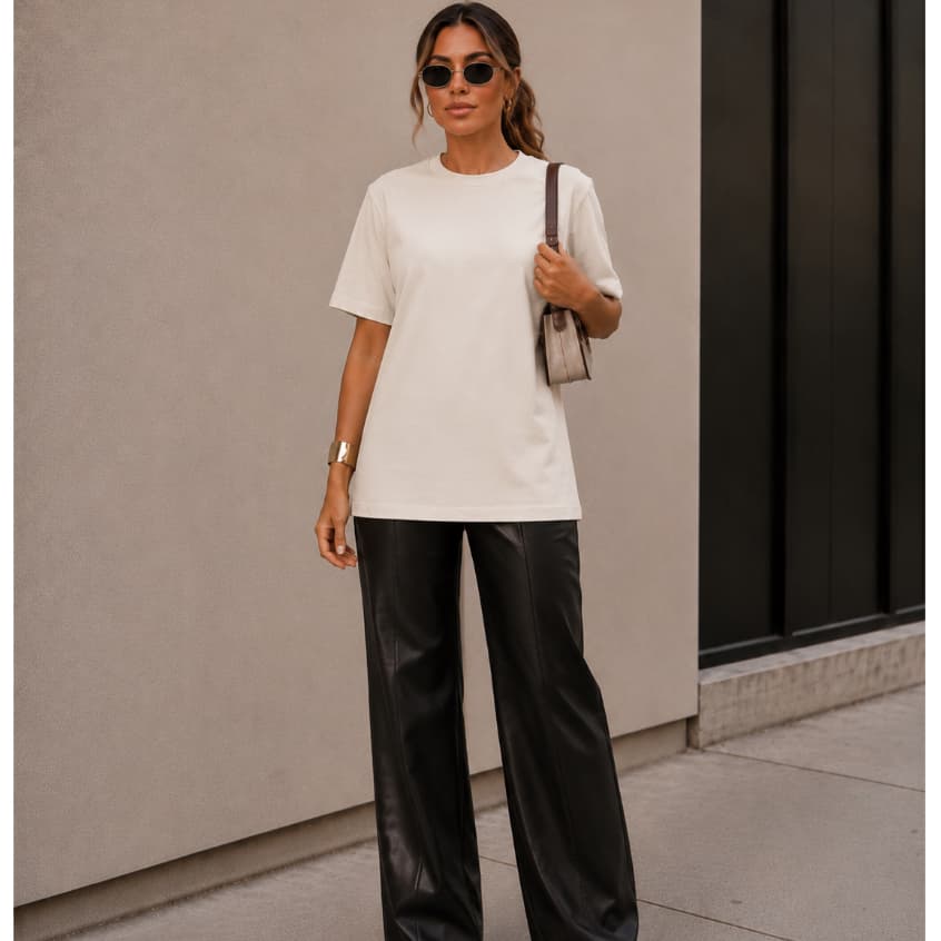 Camiseta Feminina Oversized | Blusa Lisa Básica e Confortável – Estilo Casual & Moderno | 🚚 ENVIO IMEDIATO