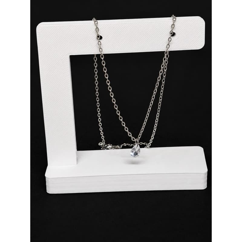 Colar Gota Cristal Delicado Feminino Aço Inoxidável Minimalista Elegante Brilho Premium Ajustável