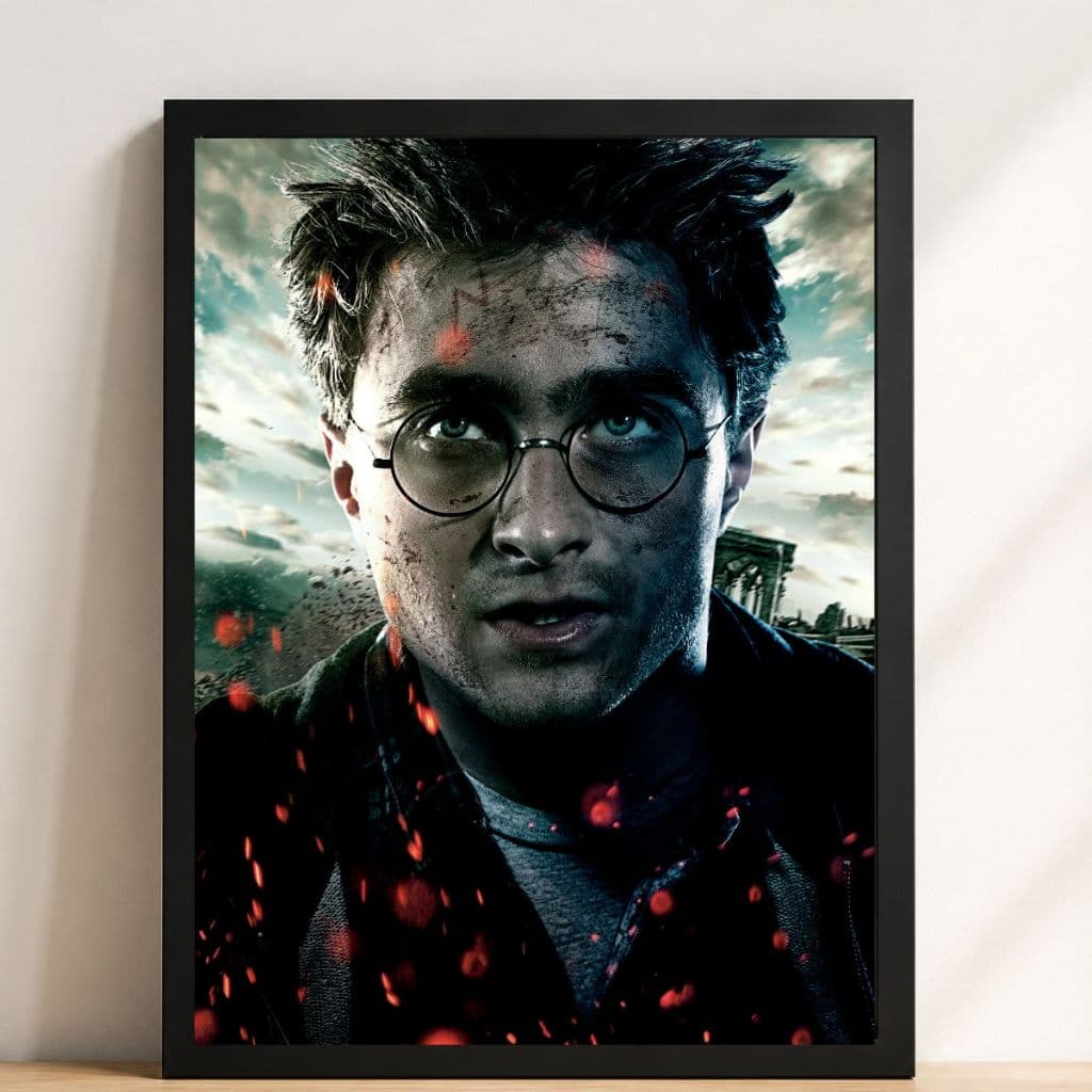 Quadro Harry Potter Decorativo Com Moldura Filme Poster Parede Sala Quarto Geek Presente Fãs Saga Bruxo Magia