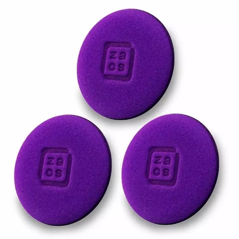 KIT 3 Aplicadores de Espuma para Estetica Veicular Cera Plastico Pneu  Pequeno 9,5x2cm zacs/ vonixx