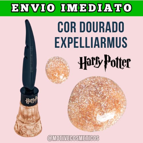Delineador Líquido Dourado Expelliarmus Harry Potter Quem Aula de Feitiços 7ml