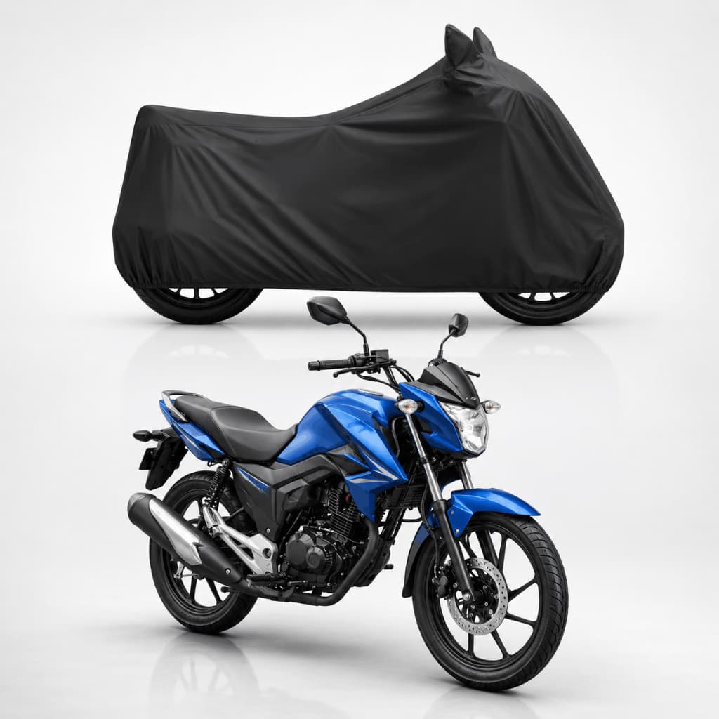Capa Para Moto Couro Impermeável Titan Fan 125 150 160 Forrada Grossa Proteção UV