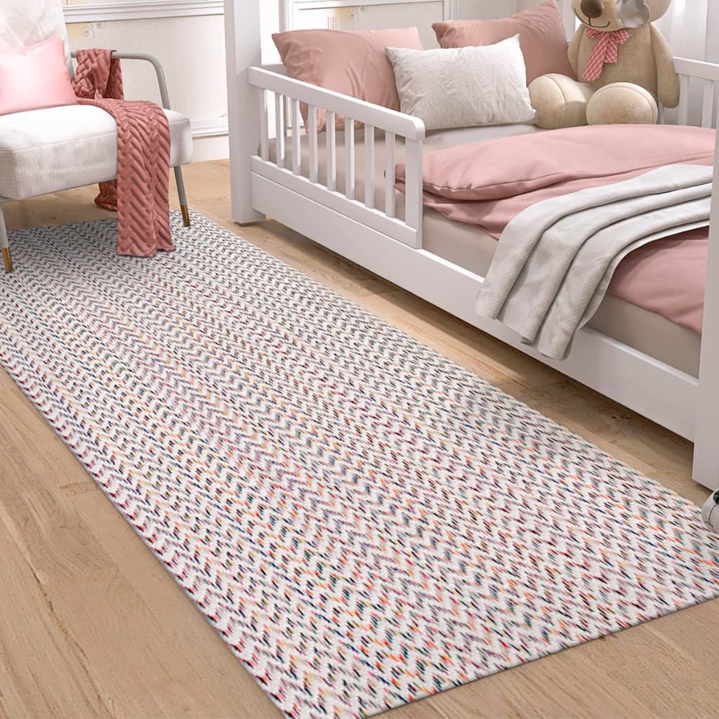 Passadeira Beira Cama 1,30m x 45cm Antiderrapante Cozinha Corredor Quarto 100% Algodão Colorido