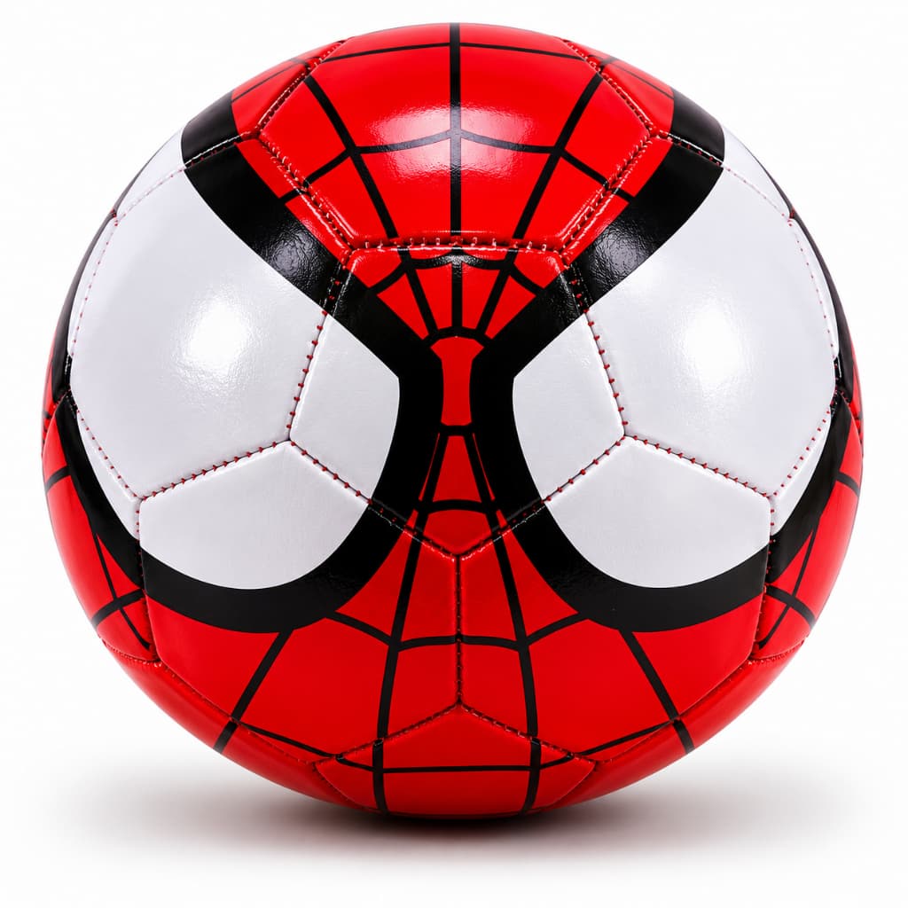 Bola de Futebol Homem Aranha Couro Sintético Presente Infantil Brinquedo Herói