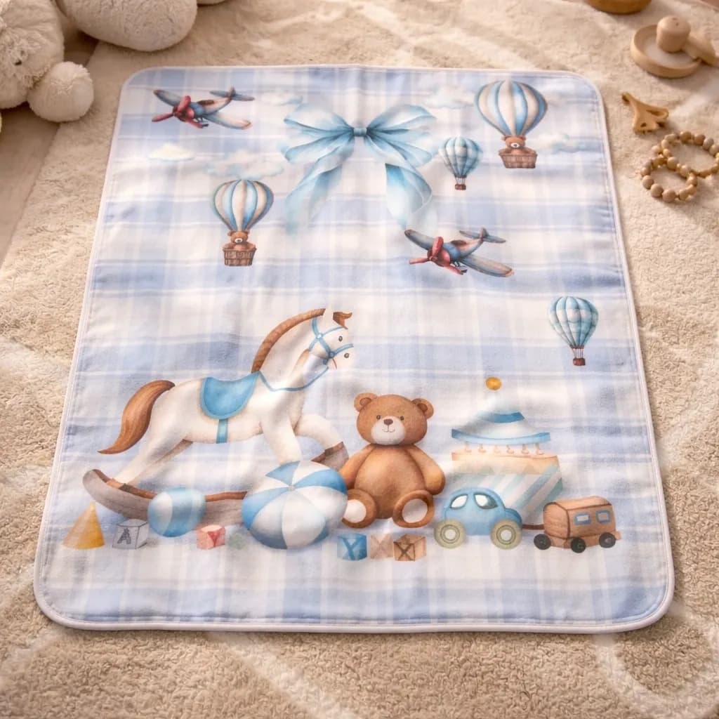 Kit 2 Mantas Bebê Flannel Para Berço Cobertor Infantil Estampado Macio Quentinho Confortável
