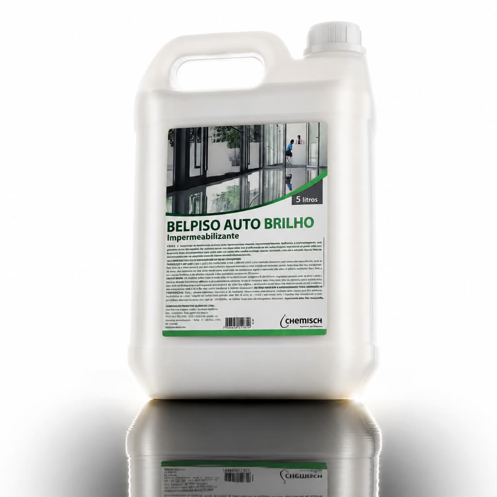 Cera Líquida BelPiso 5L Auto Brilho Laminados e Madeira Restaurador Impermeabilizante Galão 5L