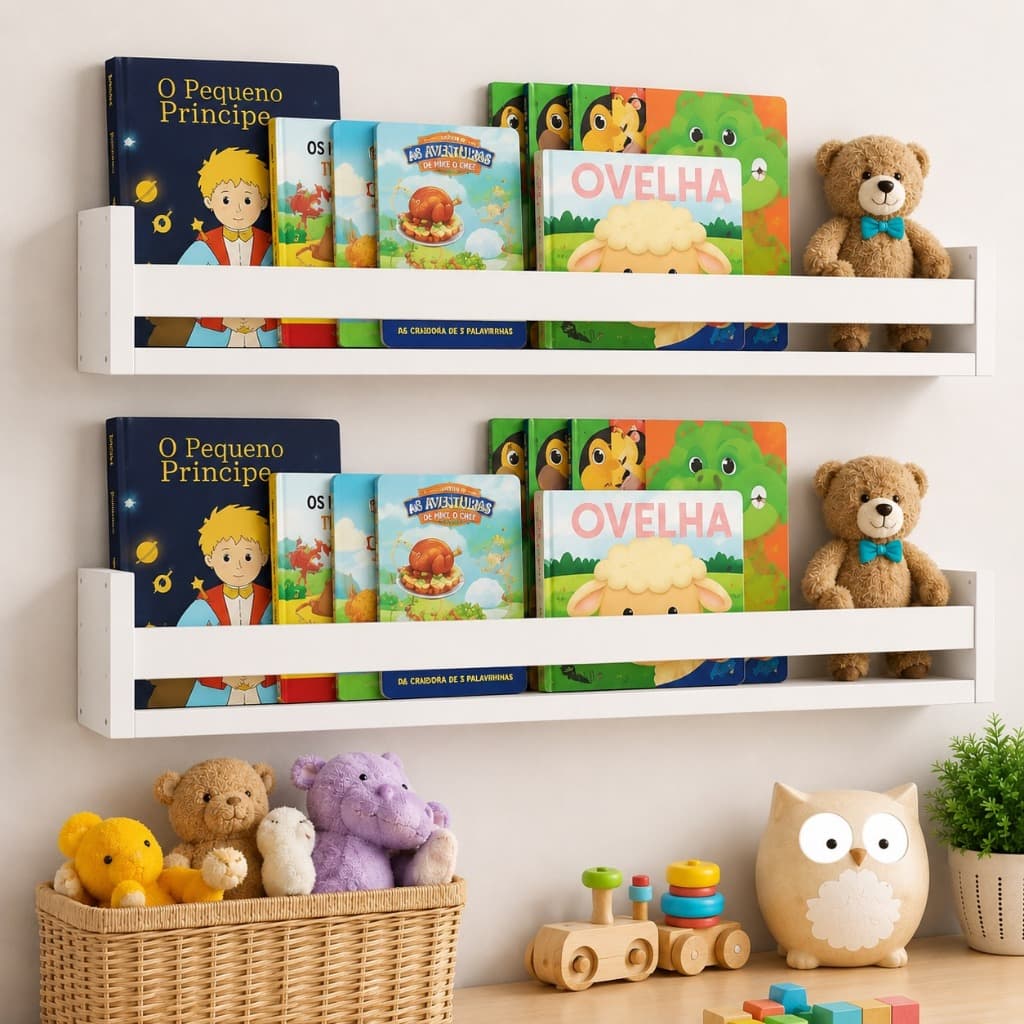 Kit 2 Prateleiras organizadora multiuso 100% MDF
