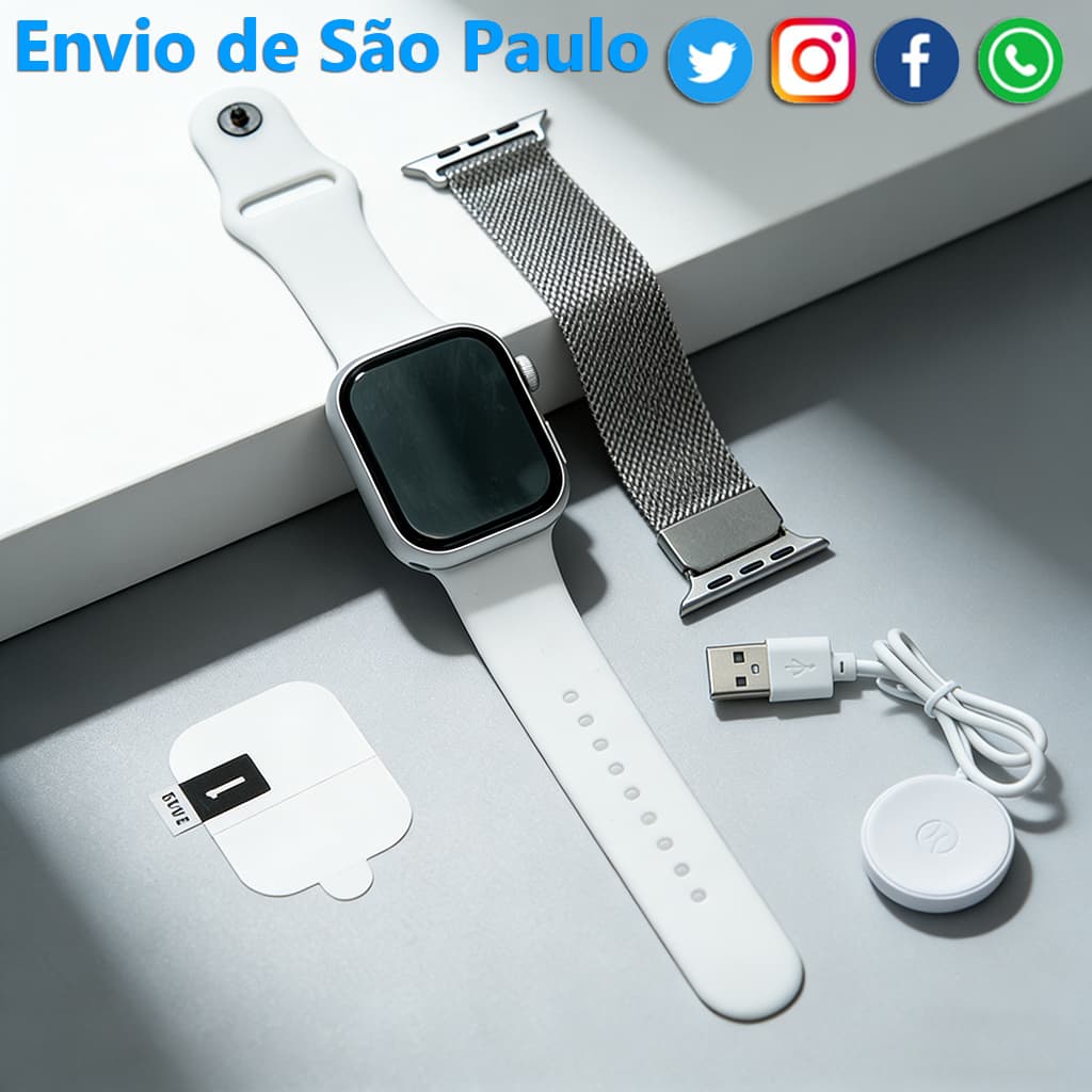 2026 smartwatch watch10 mini suporta calculadora de chamadas Bluetooth com pulseira de metal de silicone