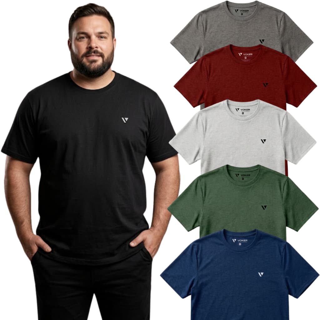 Camisa Masculina Plus Size 100% Algodão Extra Grande Voker Original Confortável - Promoção !