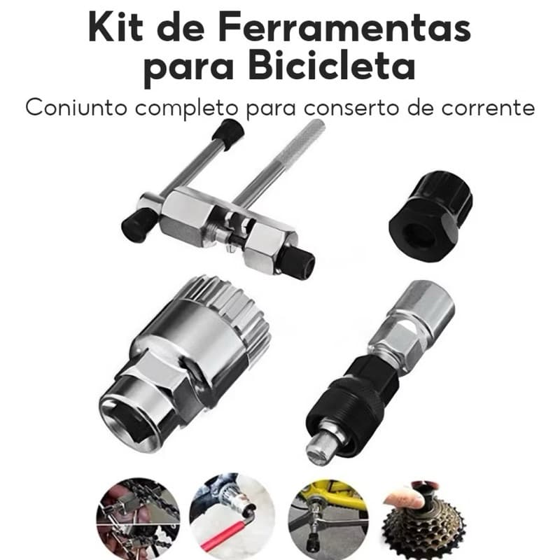 Kit De Chave Para Bike Extrator De Corrente Pedivela Movimento Central Para Consertos Reparos