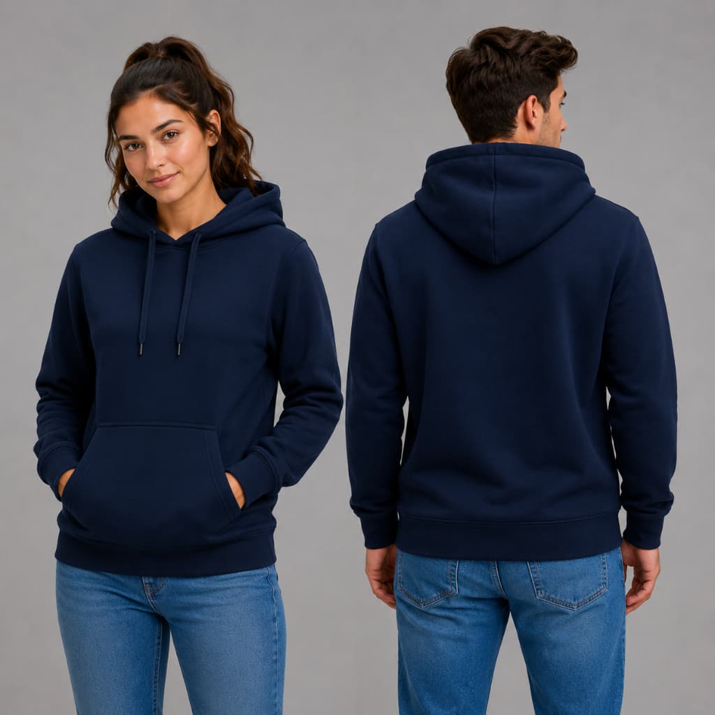 Kit 2 Moletom Unissex Lisa Capuz Frio Flanelado Bolso Blusa