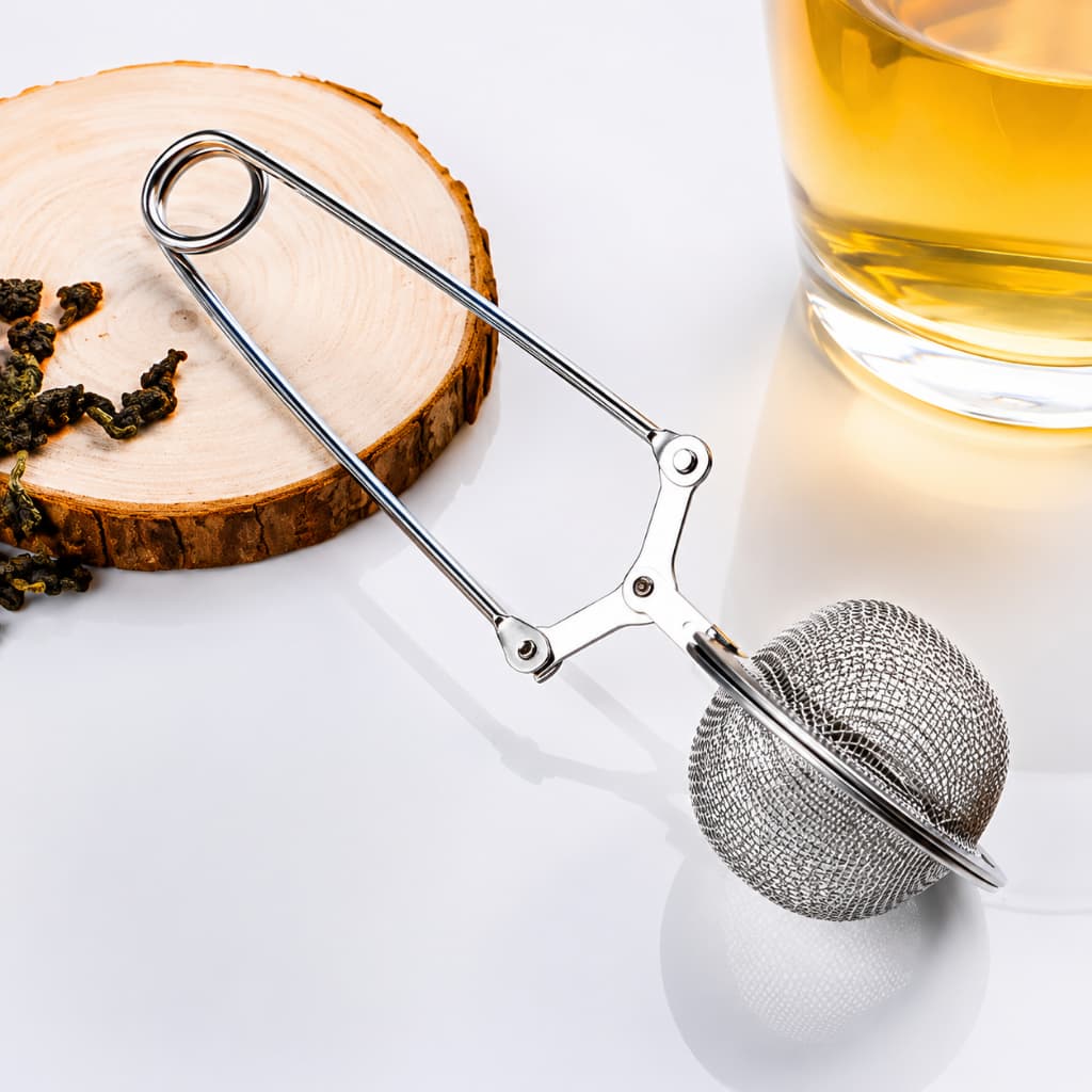 Infusor De Chá Inox Coador Peneira Chaleira Ervas Cabo - Difusor Chá Peneira Inox Com Cabo Reforçado Alça - PANAMI