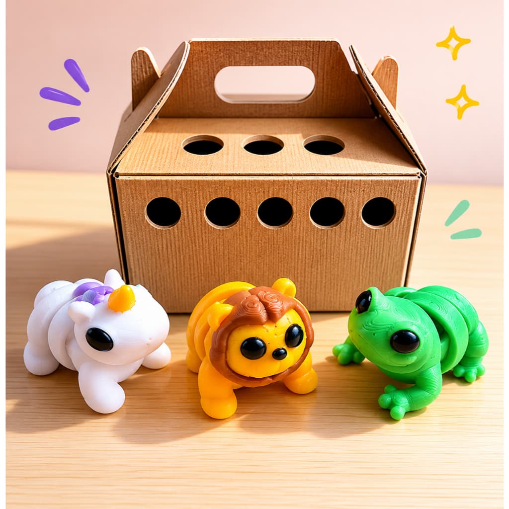 📦 Wiggles Box - Caixinha com  Mini Wiggles Articulados!
