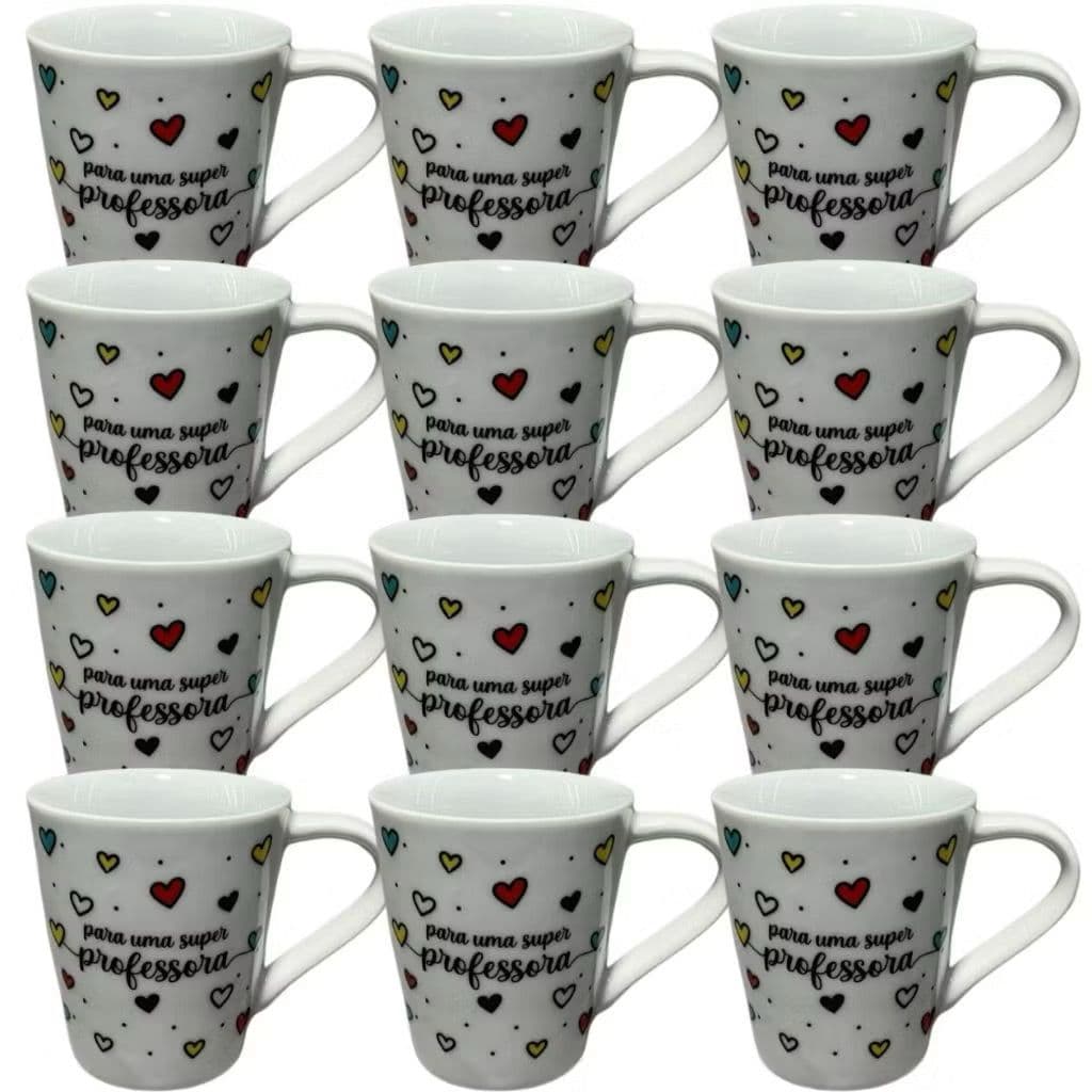 Jogo Caneca Porcelana Dia Dos Professores Xícara Café Chá Personalizadas Professor Professora BR