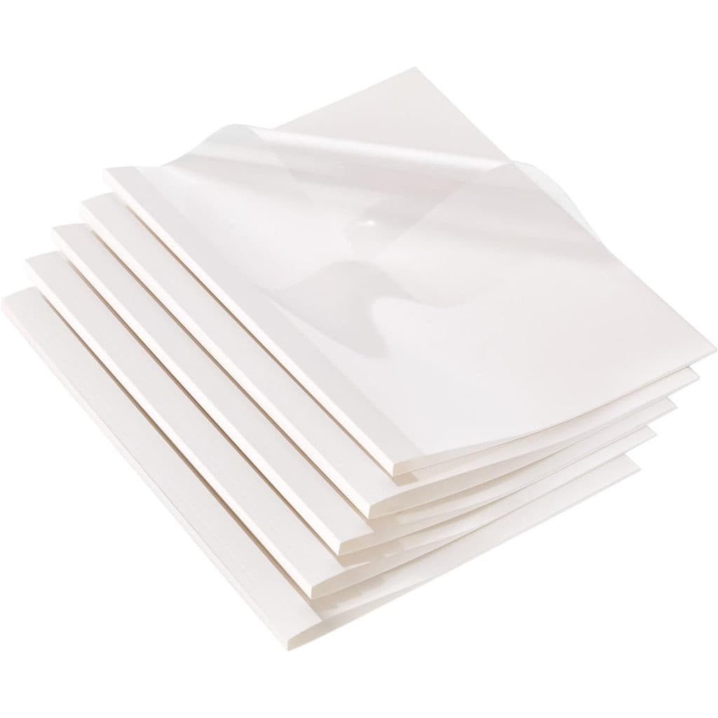 Capa Térmica 18 mm Para Encadernação A4 Branco Com 10 Unidades