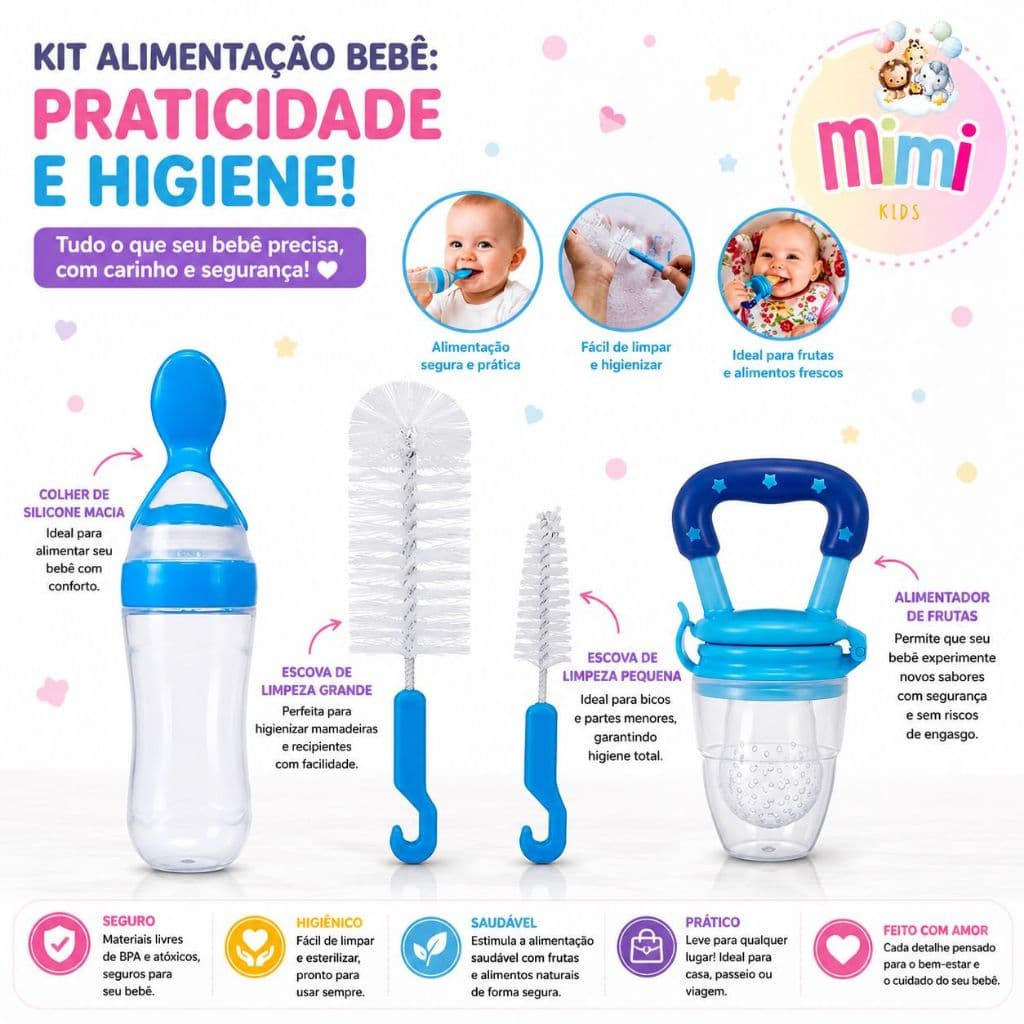 Colher Dosadora - Escova De Lavar Mamadeira - Chupeta Alimentadora