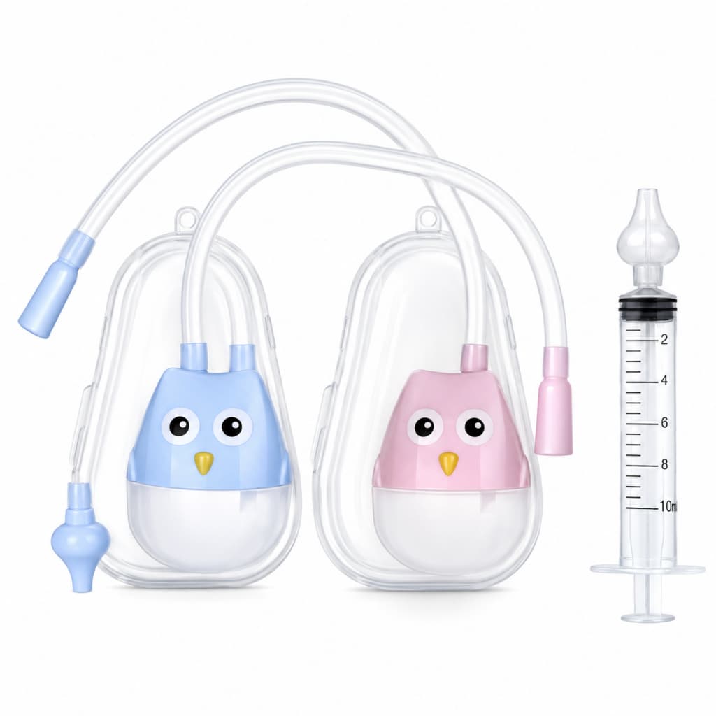 Aspirador Nasal Bebê Sucção Silicone Infantil Nariz Higiene Sugador Estojo