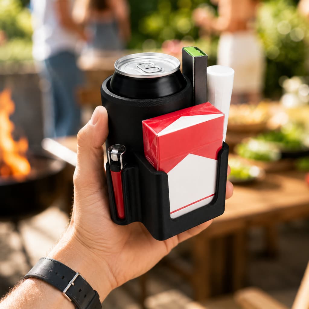 Porta Latinha 330ml Organizador 4 Em 1 Churrasco Mesa Escritório Presente Criativo Impressão 3D PLA