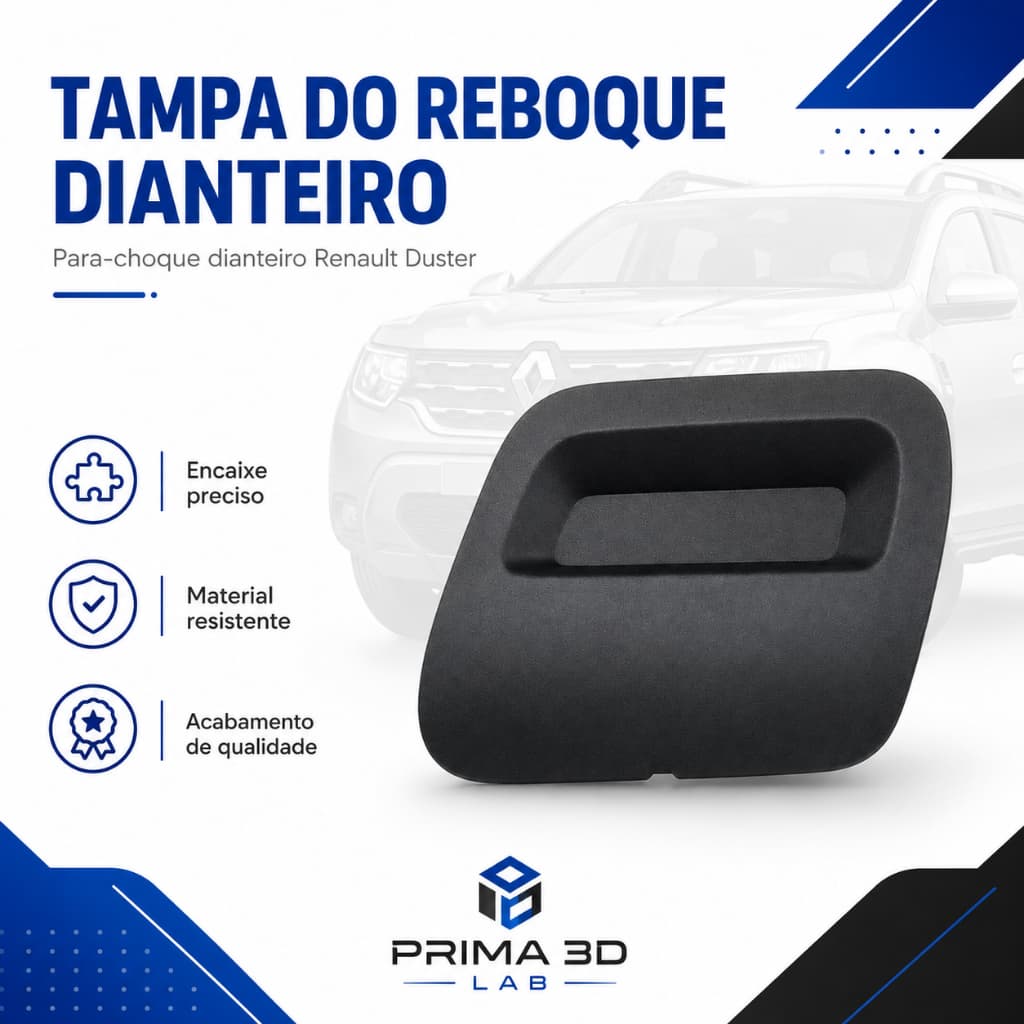 Tampa Reboque para-choque Dianteiro Renault Duster 2019/2020/2021/2022