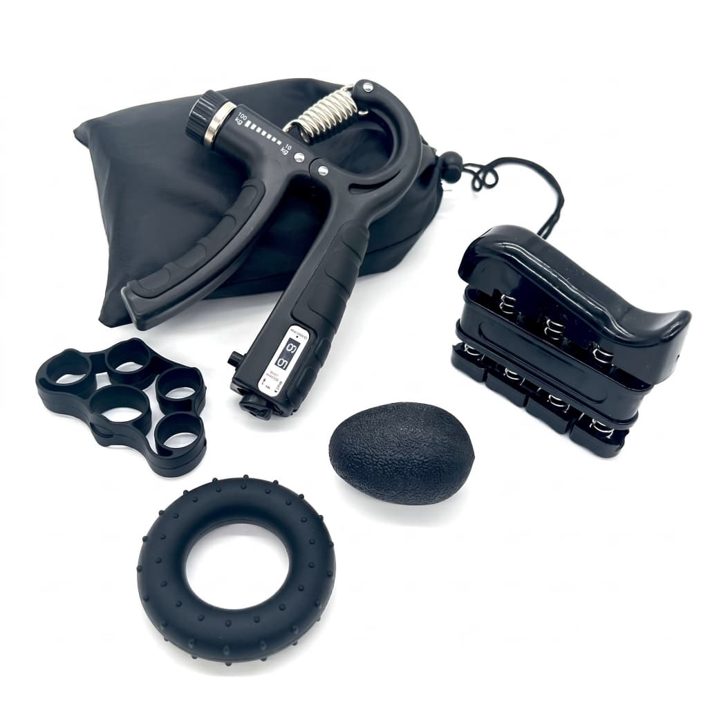 Kit de Treino de Mão 5 em 1 com Ajuste de Resistência e Contador para Fortalecimento