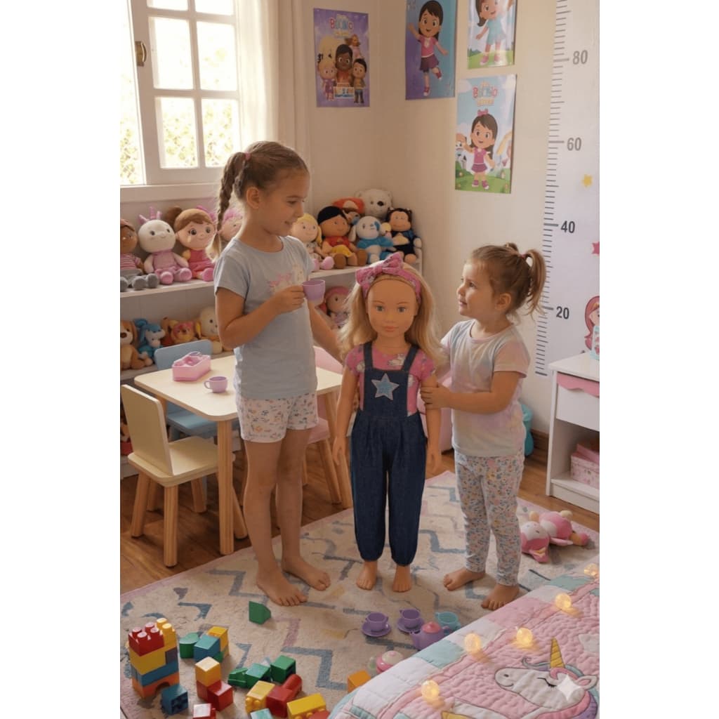 Boneca Isabelly Musical Fashion  80cm  Macacão Jeans - Original Brink Model