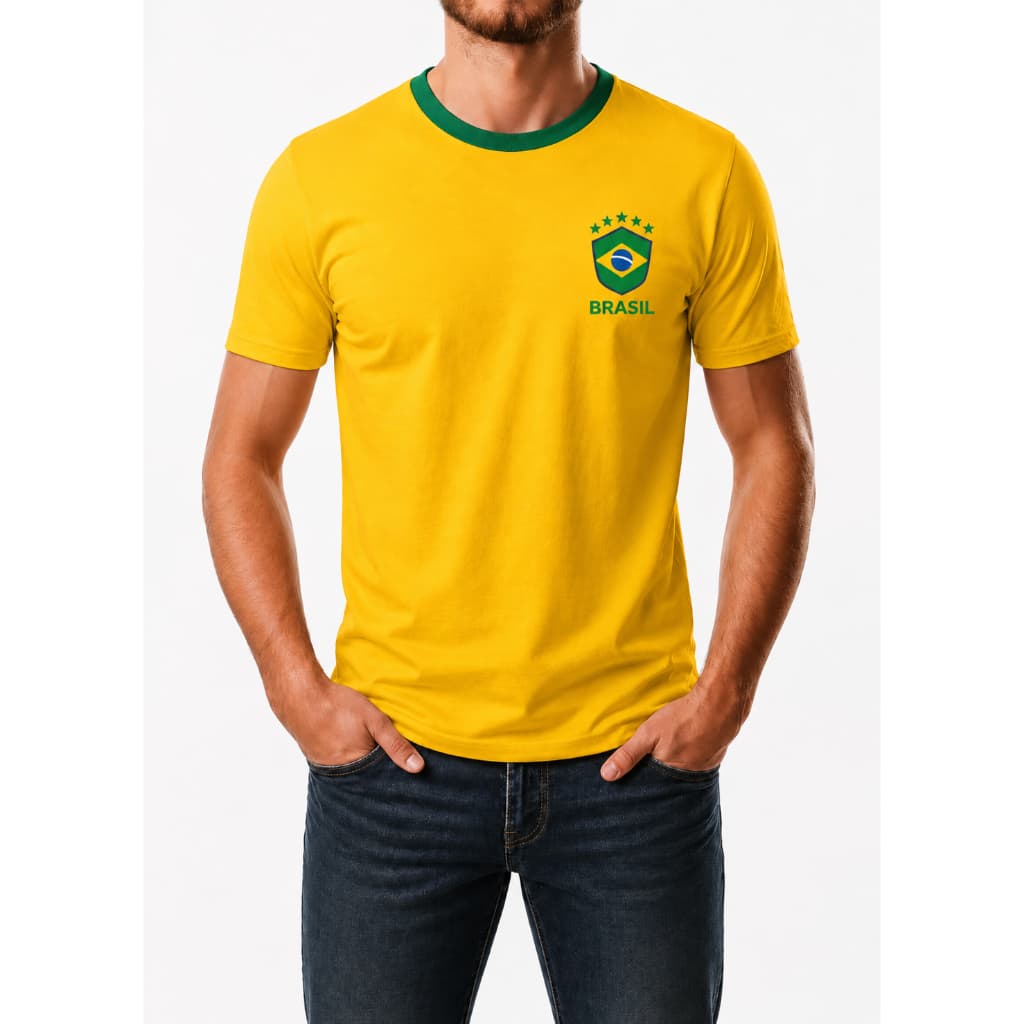 Camisa Brasil Unissex Confortável para Torcedores e Atividades