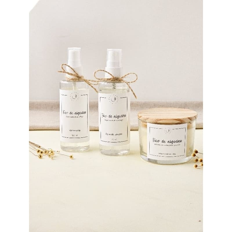 Kit Aromatizador Casa - Vela 110g + Home Spray + Água de Lençóis Casa Cheirosa