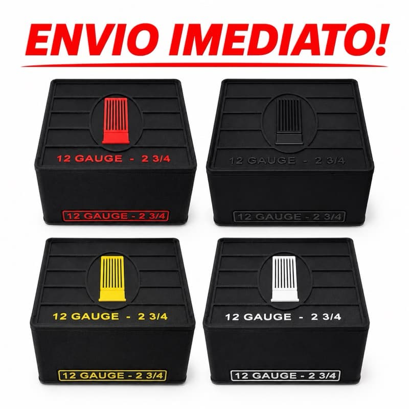 Caixa Porta Munição3D Calibre 12 , 20 ,28 Gauge– Capacidade para 25 Cartuchos | Organizador Resistente e Compacto