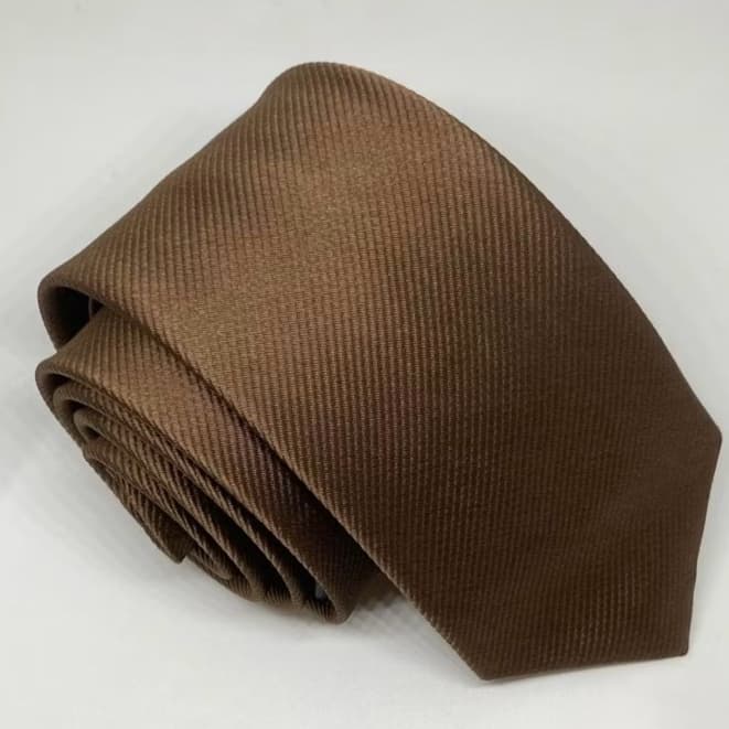 Kit 7 Gravatas cor marrom Slim 6 cm